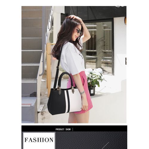 New Casual Tote Bag For Women - Black And White