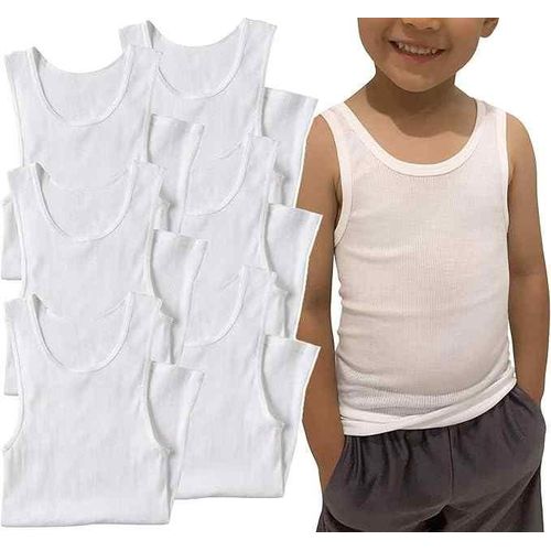 Yarrison Kid's Pure Cotton Vests-3 Pack - White