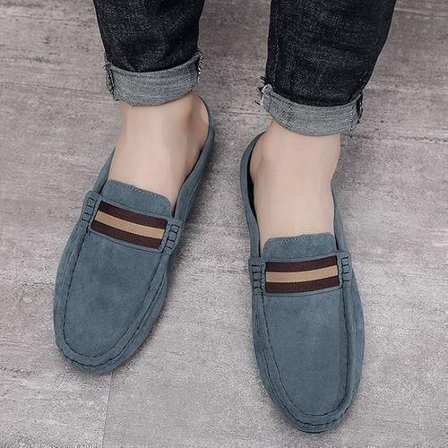 Mens Casual Half Loafers & Slip-ons Palm Slippers Open Shoes Blue