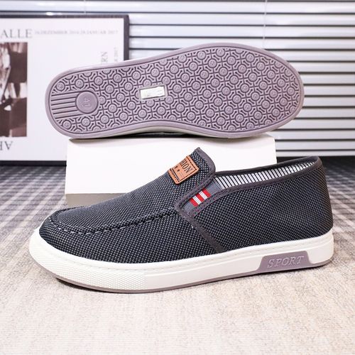 Men's Canvas Shoes Casual Work Anti-slip Wear-resistant - Grey