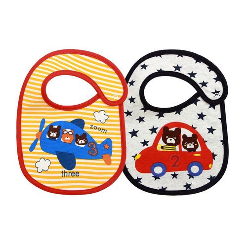2 Pcs Waterproof, Adjustable Snap-on, Breathable, Soft, Cotton Baby Bibs, For Boys And Girls When Feeding, Teething, Drooling.