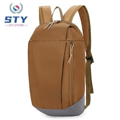 STY Teenager Small Backpack Unisex Mini Sport Bag Simple School Bag - Khaki