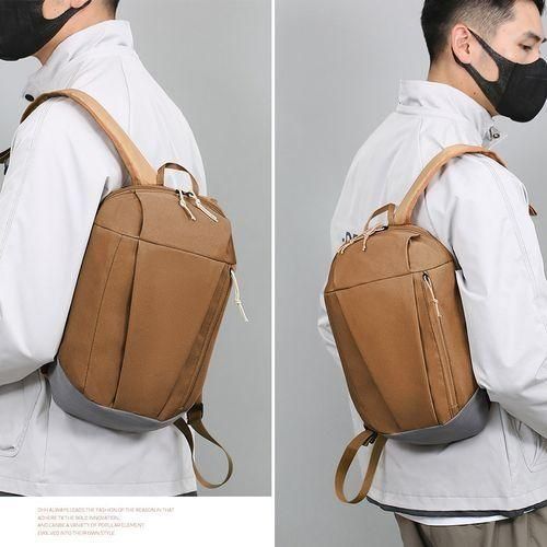 STY Teenager Small Backpack Unisex Mini Sport Bag Simple School Bag - Khaki
