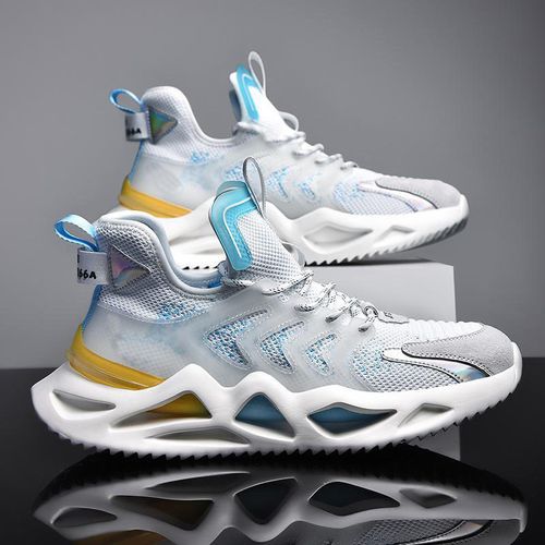Men Breathable Sneakers Casual Shoes -White