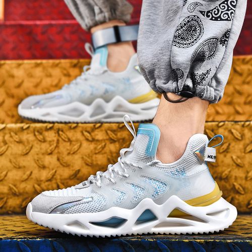 Men Breathable Sneakers Casual Shoes -White