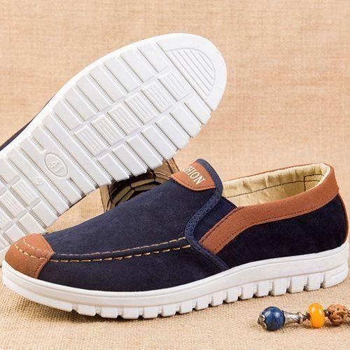 Mens Slipon Shoes Loafers Canvas Casual Sneaker Blue
