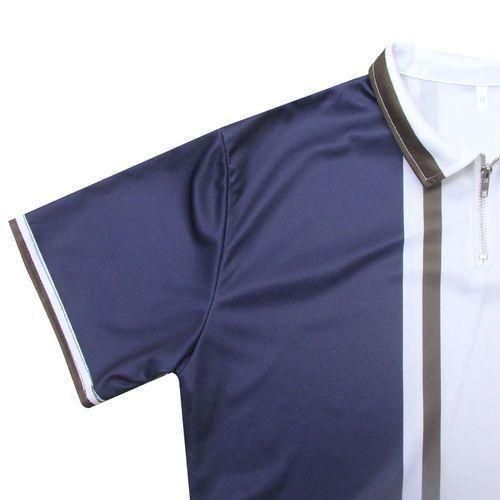 Berrykey Men's Color Stitching Polos Shirts Round Neck Short Sleeve T-shirt Business