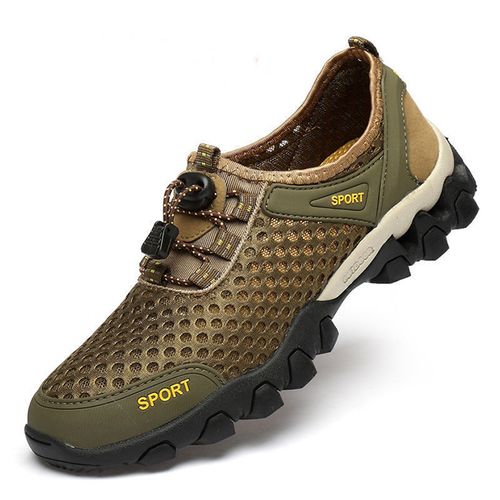 Men's Outdoor Hiking Shoes Anti-Slip Sneakers Breathable - Brown