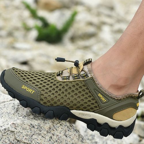 Men's Outdoor Hiking Shoes Anti-Slip Sneakers Breathable - Brown