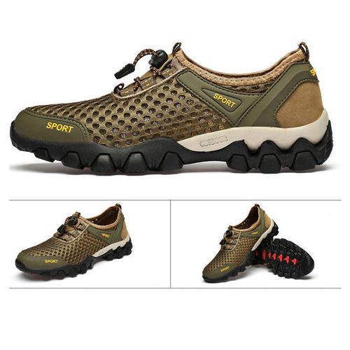Men's Outdoor Hiking Shoes Anti-Slip Sneakers Breathable - Brown