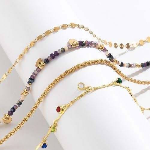 4 Pieces Women's Jewelry Pearl Necklaces Set - Gold