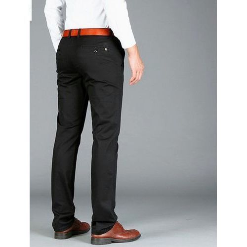4 Pack of Men's Stretcher Khaki Trousers - Black,Navy Blue,Grey & Brown