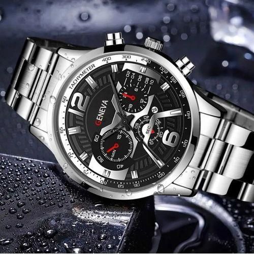 Men Simple Business Leisure Three Eyes Digital Calendar Luminous Hands Watch