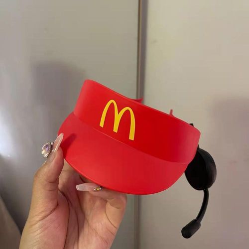 McDonald's Peripherals Props Set Decorative Mini Sun Hat and Microphone Happy Meal Toys for Cat Kitten Dog Dress-up NO5245