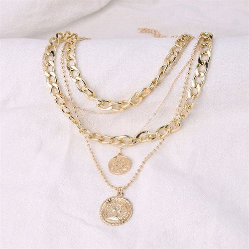 Women's Jewelry Pearl Necklaces Set - Gold
