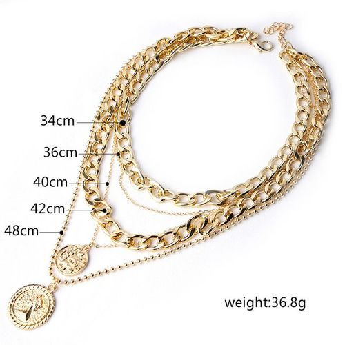 Women's Jewelry Pearl Necklaces Set - Gold