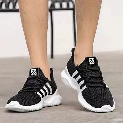 Men's Athletic Shoes Breathable Casual Sneakers - Black