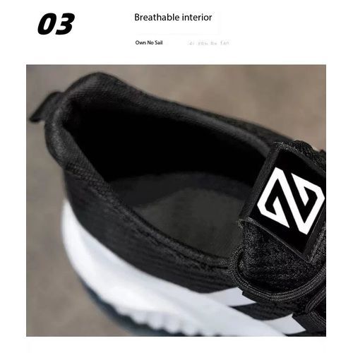 Men's Athletic Shoes Breathable Casual Sneakers - Black