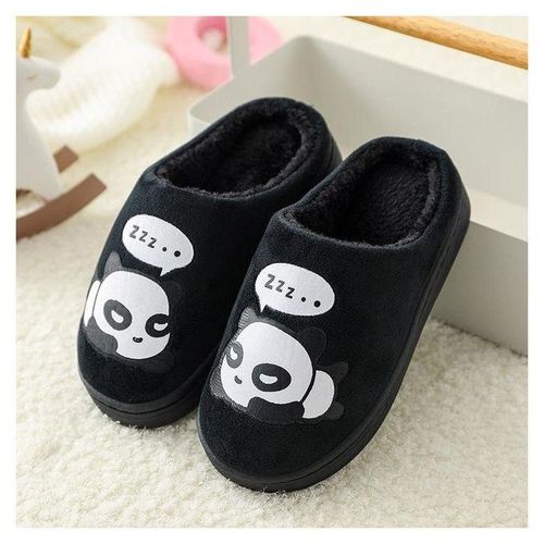 Plush Velvet Cartoon Panda Baby Girls Bedroom Casual Shoes