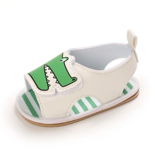 Summer Breathable Sandals For Newborns 0-1 Year Old Baby Cartoon Velcro Soft Rubber Sole Anti Slip Walking Shoes
