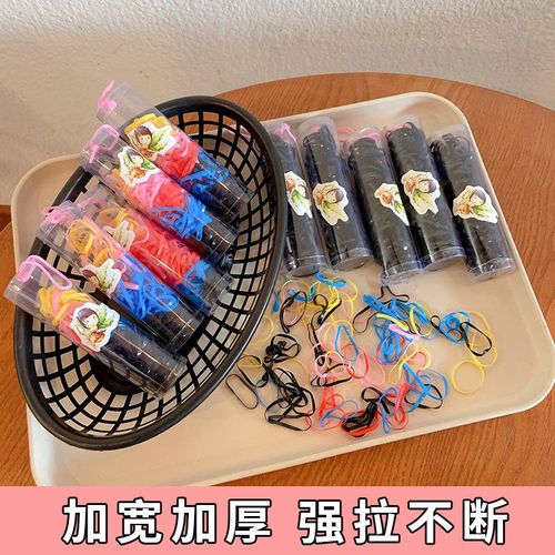 Colorful Headband Women's Black Korean Style Children's Cute Thickened Disposable Rubber Band Hair Rope Headdress Internet Celebrity Tie Hair Band