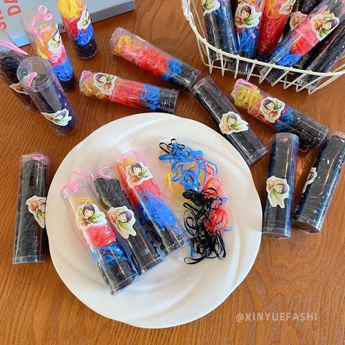 Colorful Headband Women's Black Korean Style Children's Cute Thickened Disposable Rubber Band Hair Rope Headdress Internet Celebrity Tie Hair Band