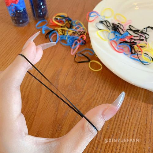 Colorful Headband Women's Black Korean Style Children's Cute Thickened Disposable Rubber Band Hair Rope Headdress Internet Celebrity Tie Hair Band