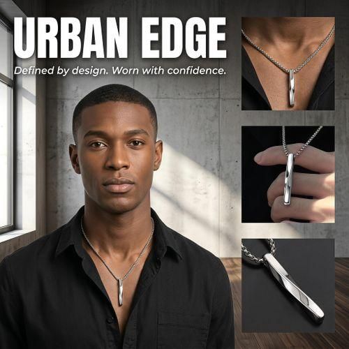 Titanium Steel Spiral Necklace Simple Style Personality Hip Hop Pendant Necklace