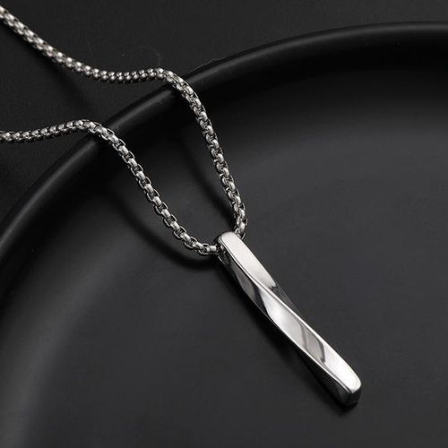 Titanium Steel Spiral Necklace Simple Style Personality Hip Hop Pendant Necklace