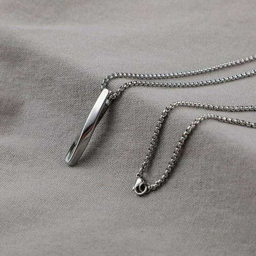 Titanium Steel Spiral Necklace Simple Style Personality Hip Hop Pendant Necklace