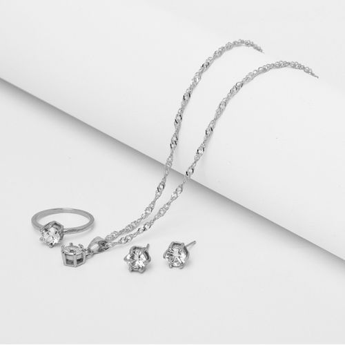4PCS Set Jewelry Set Of Ring Earrings And Pendant Necklace Elegance Jewelry Set