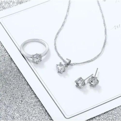 4PCS Set Jewelry Set Of Ring Earrings And Pendant Necklace Elegance Jewelry Set