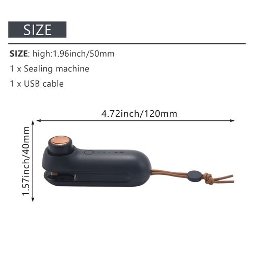 USB Rechargeable Sealing Machine 3 Gear Adjustment Mini Port