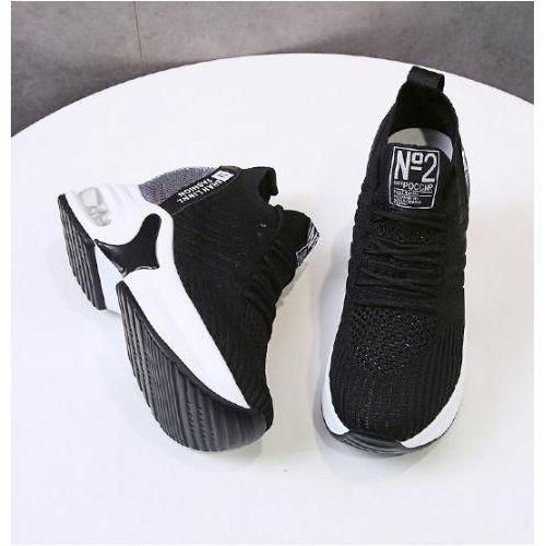 Women's Sneakers Platform Sequin Sneakers Women's Black Height Increase Casual Shoes Comfortable Fashion Platform Sneakers