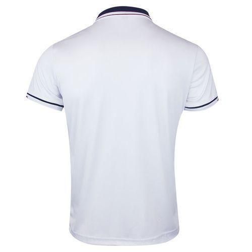 Berrykey Mens Formal Shirts Casual Round Neck Short Sleeved T-shirt Polos White