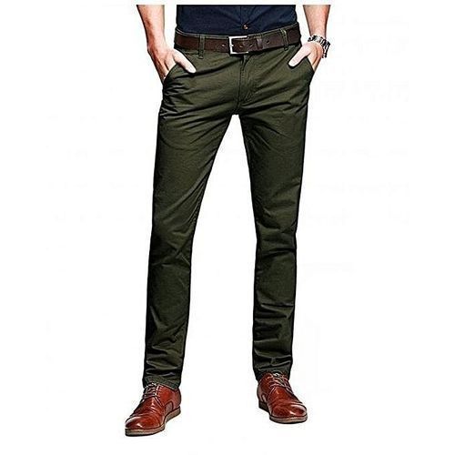 4 Pack of Men's Khaki Stretcher Trousers - Multicolor