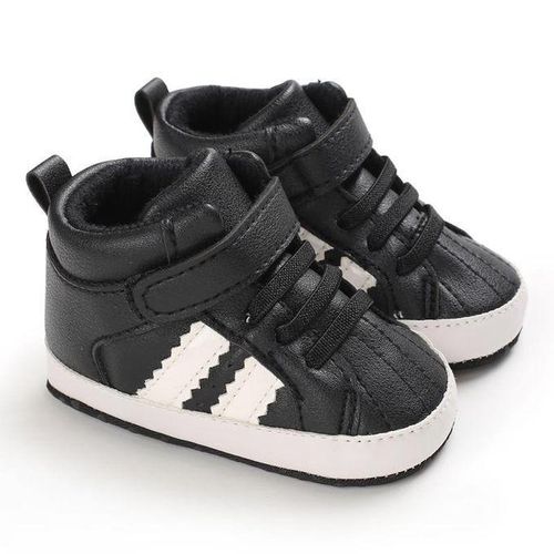 Fashion Baby Boys Hi Top Sneakers Newborn Baby Soft Bottom First Walkers Shoes