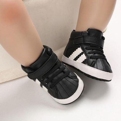 Fashion Baby Boys Hi Top Sneakers Newborn Baby Soft Bottom First Walkers Shoes