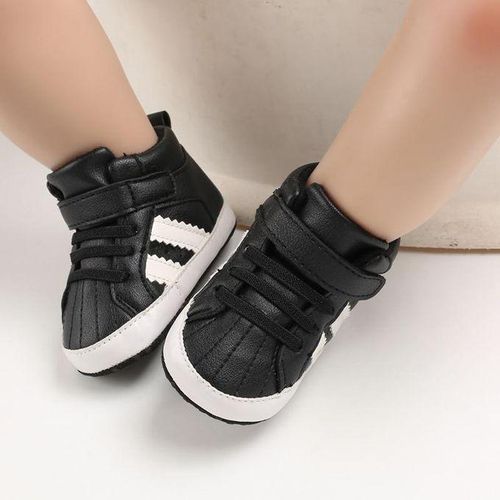Fashion Baby Boys Hi Top Sneakers Newborn Baby Soft Bottom First Walkers Shoes