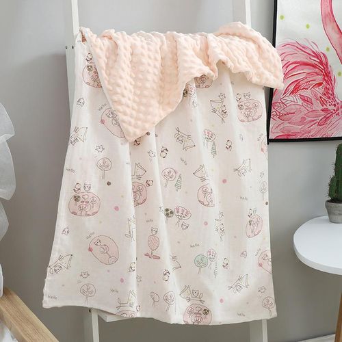 Ruddiscrad Dotted Baby Blanket,Jianbihua Pattern Kids Nap Blanket Warm Breathable Nursery Throw Blanket Muti-purpose Soft