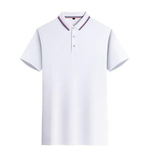 2 Pcs Classic Polo Shirts For Men Short Sleeve T-shirt - Black & White