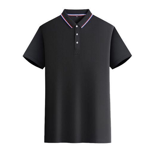2 Pcs Classic Polo Shirts For Men Short Sleeve T-shirt - Black & White