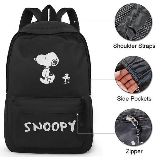 STY Ladies Backpack Women Rucksack Lightweight Laptop Bag Nylon School Bags - Black