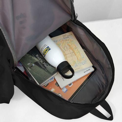 STY Ladies Backpack Women Rucksack Lightweight Laptop Bag Nylon School Bags - Black