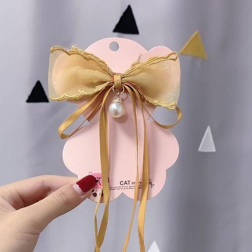 Bow Hair Clip Hair Accessory Hair Band For Women Yellow