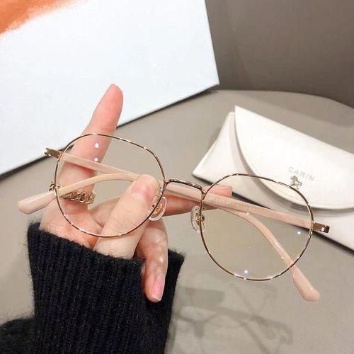 Anti Blue Light Blocking Glasses Clear Anti Radiation Glasses Replaceable Lens-Gold