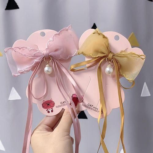 Bow Hair Clip Hair Accessory Hair Band For Women Yellow