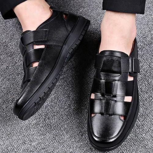 Men's Palm Half Sandals Open Shoes Comfortable Soft Sole Casual Black