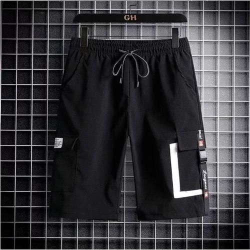 2pcs T-Shirt + Shorts Set - Black