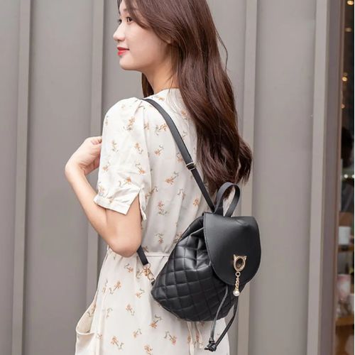 Women Mini Backpack Small Drawstring Backpacks Casual Student Bookbags